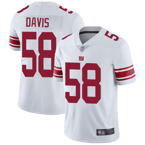 Men New York Giants 58 Tae Davis White Vapor Untouchable Limited Player Football NFL Jersey